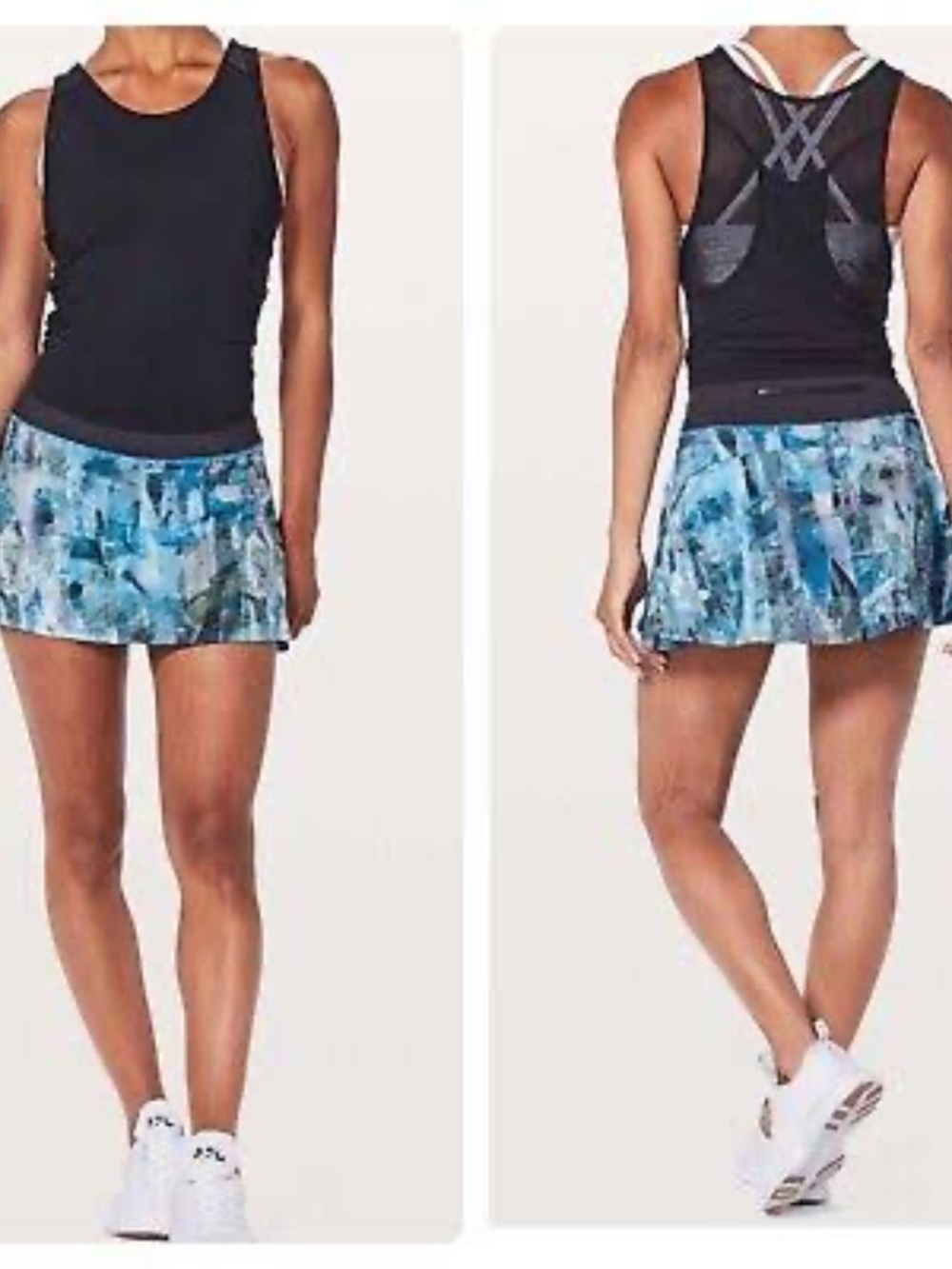 Lululemon Play Off The Pleats Skort Women's 6 Sun Dazed Multi Blue Dark Tennis